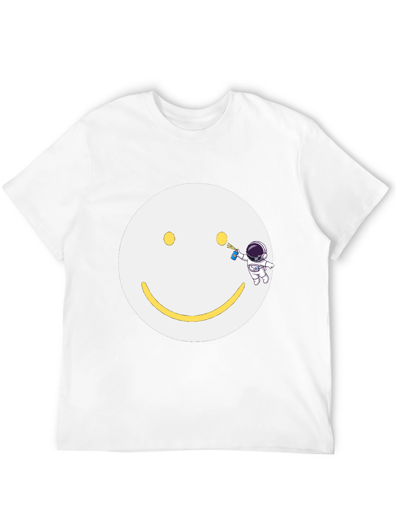 Smiley Face Astronaut T-Shirt - Unique Graphic Tee