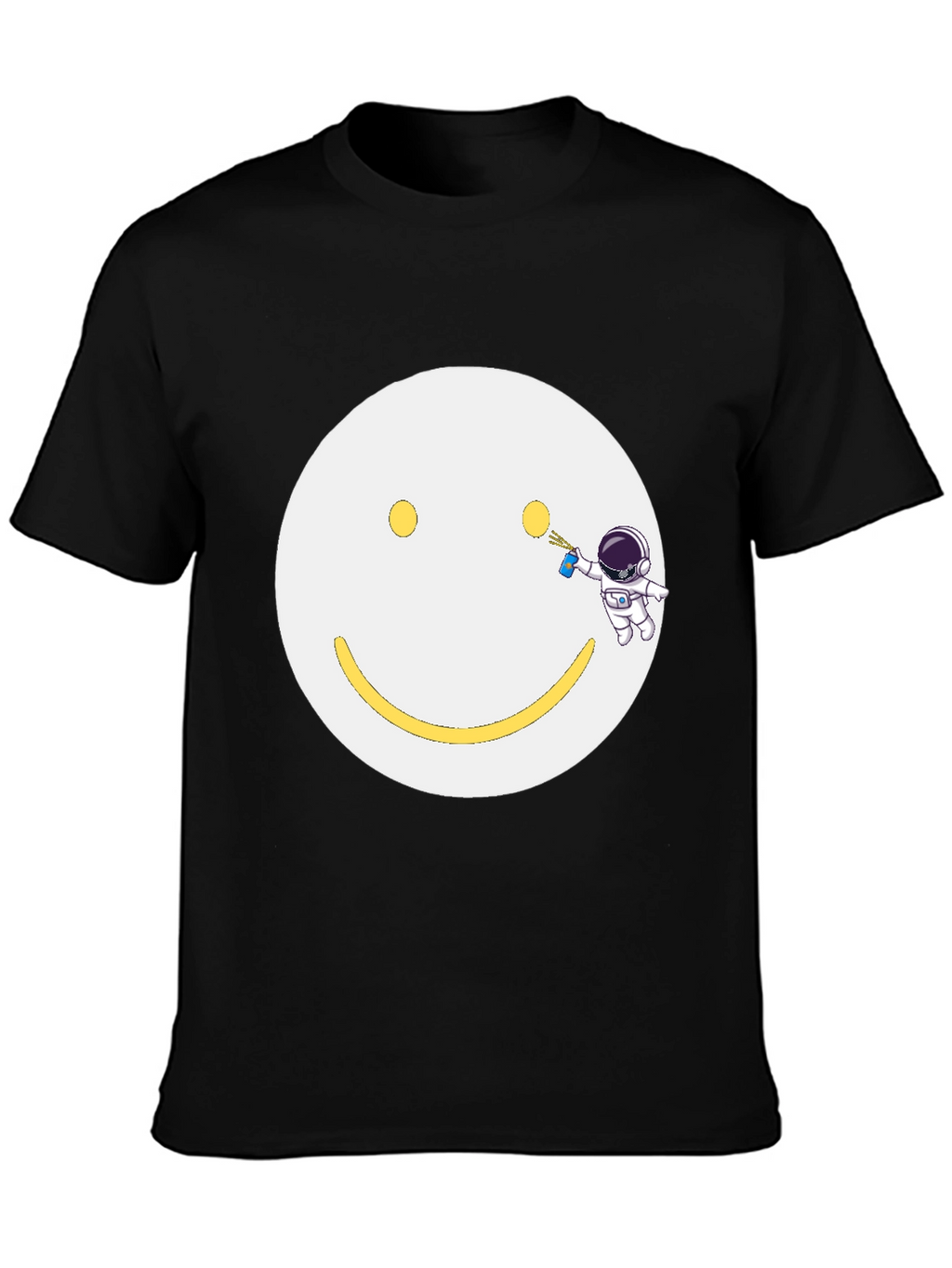 Smiley Face Astronaut T-Shirt - Unique Graphic Tee