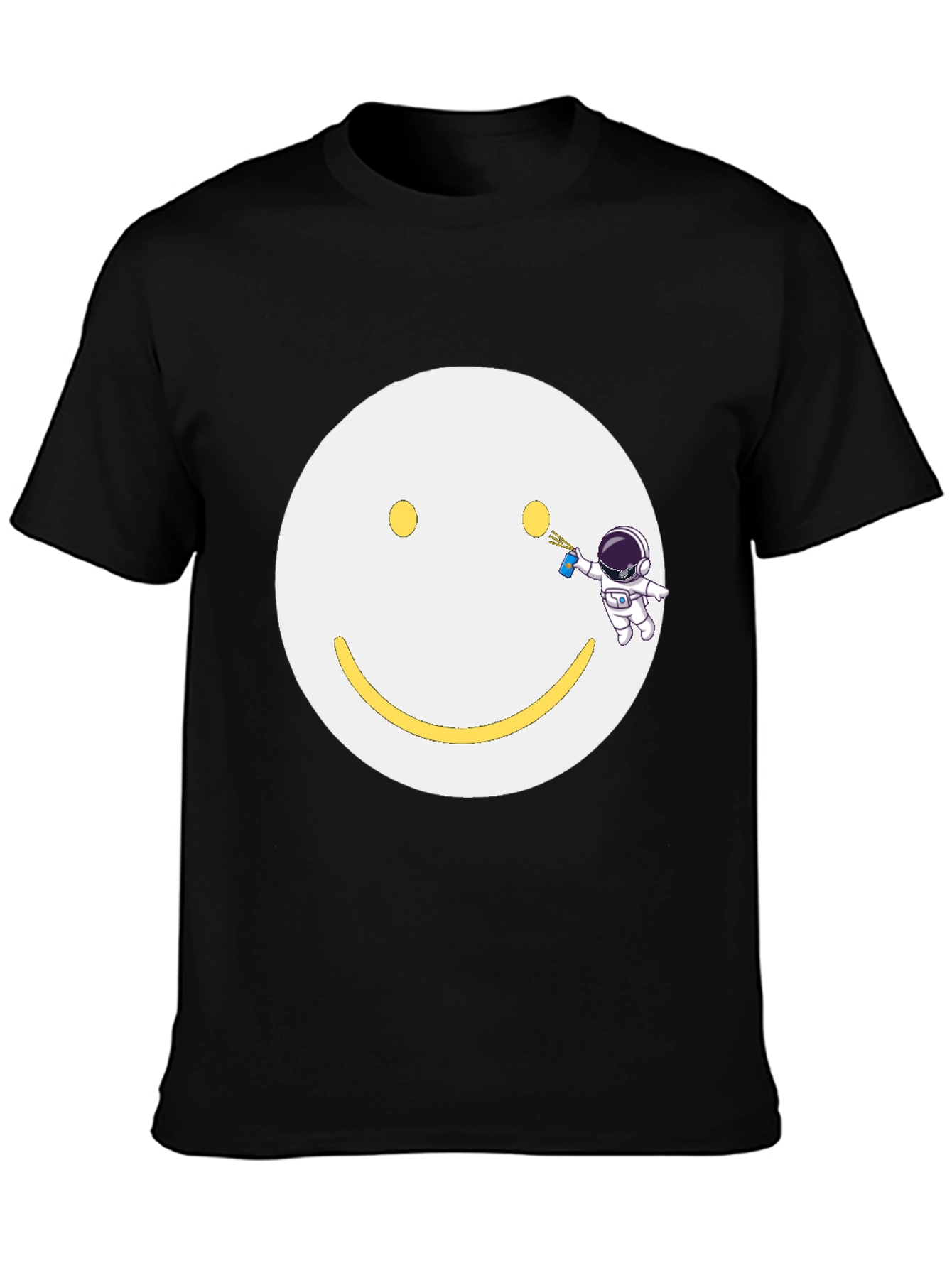 Smiley Face Astronaut T-Shirt - Unique Graphic Tee