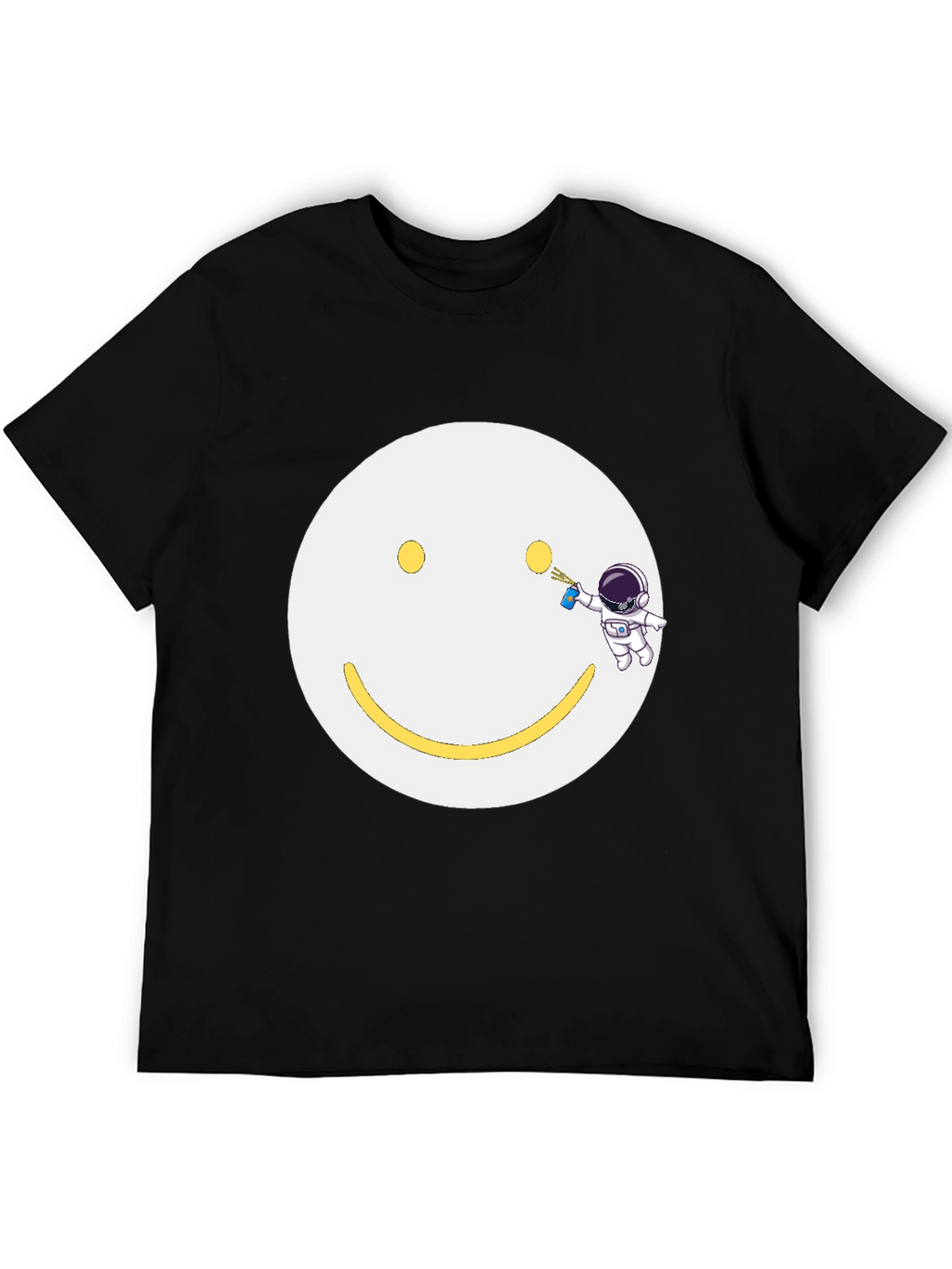 Smiley Face Astronaut T-Shirt - Unique Graphic Tee