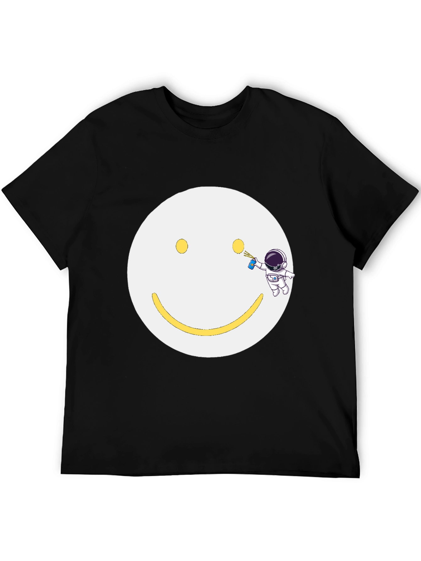 Smiley Face Astronaut T-Shirt - Unique Graphic Tee