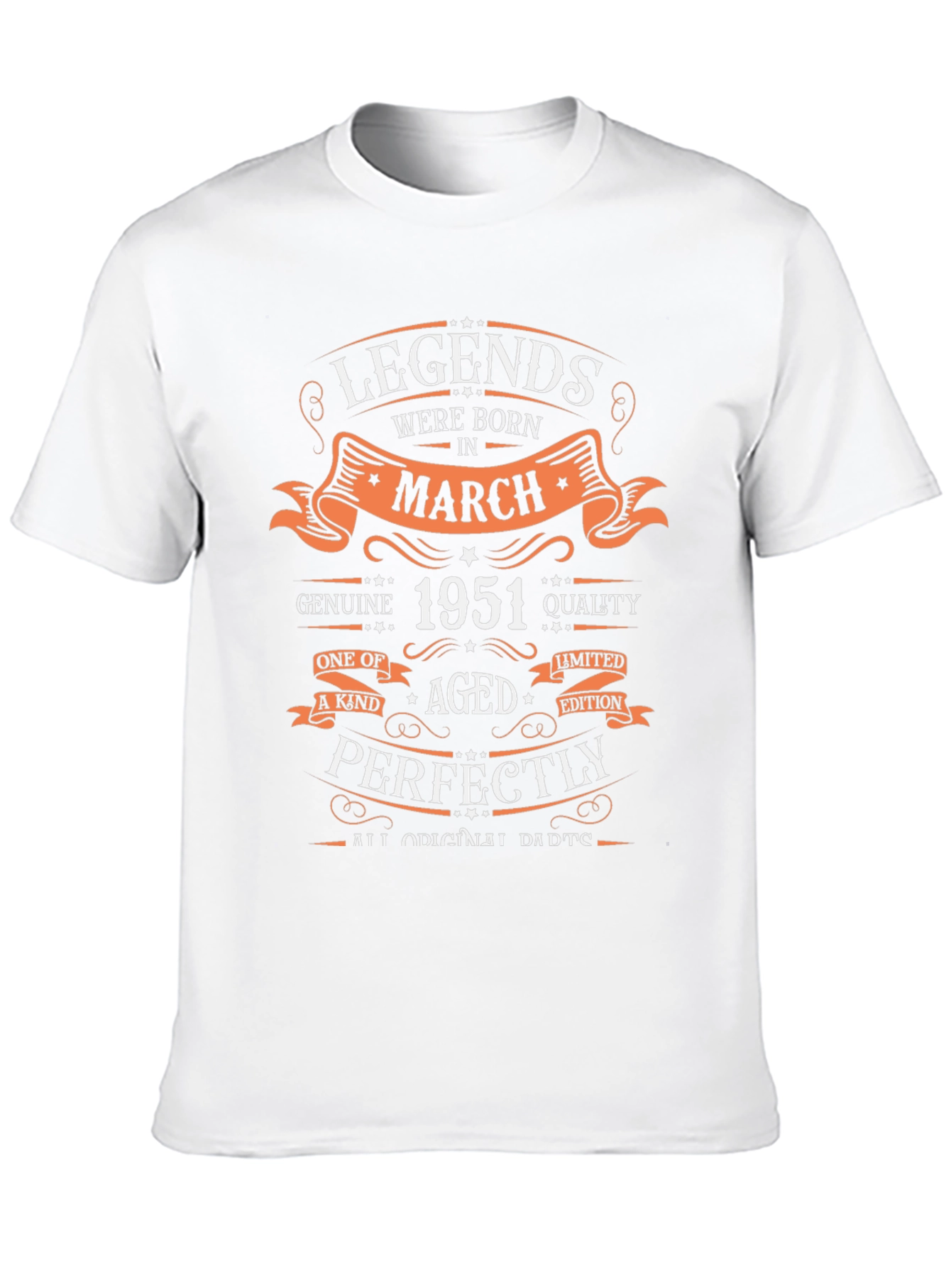 Legends Born in March 1951 Graphic T-Shirt