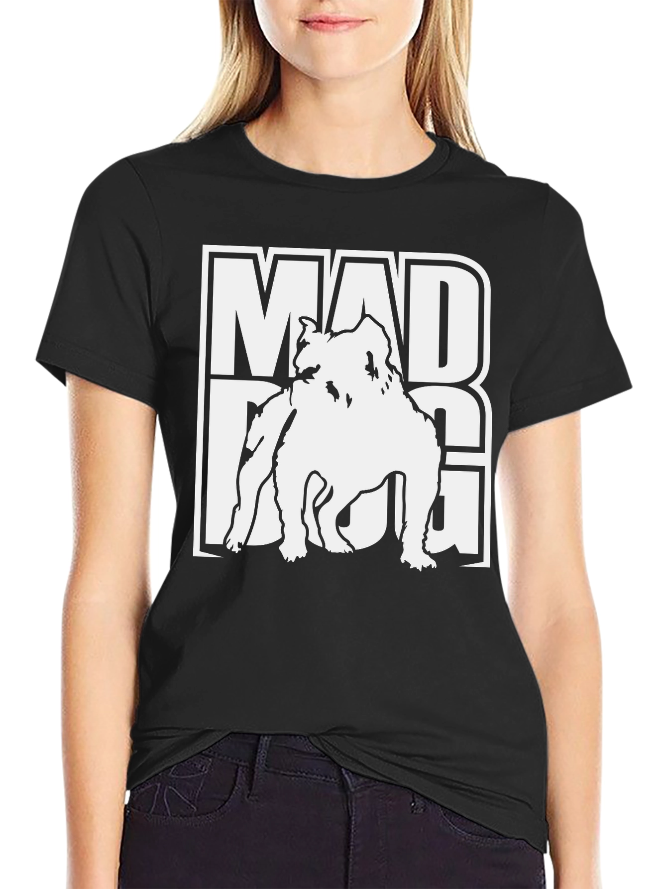 Mad Dog Graphic Tee - Mens Short Sleeve Crew Neck T-Shirt