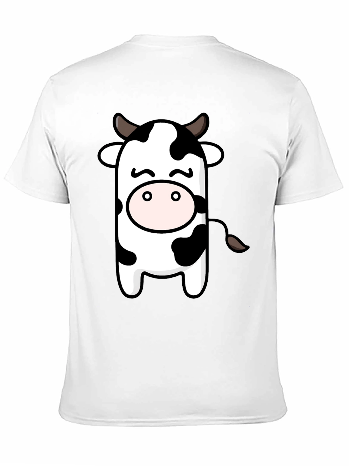 Cute Cow Graphic Black T-Shirt