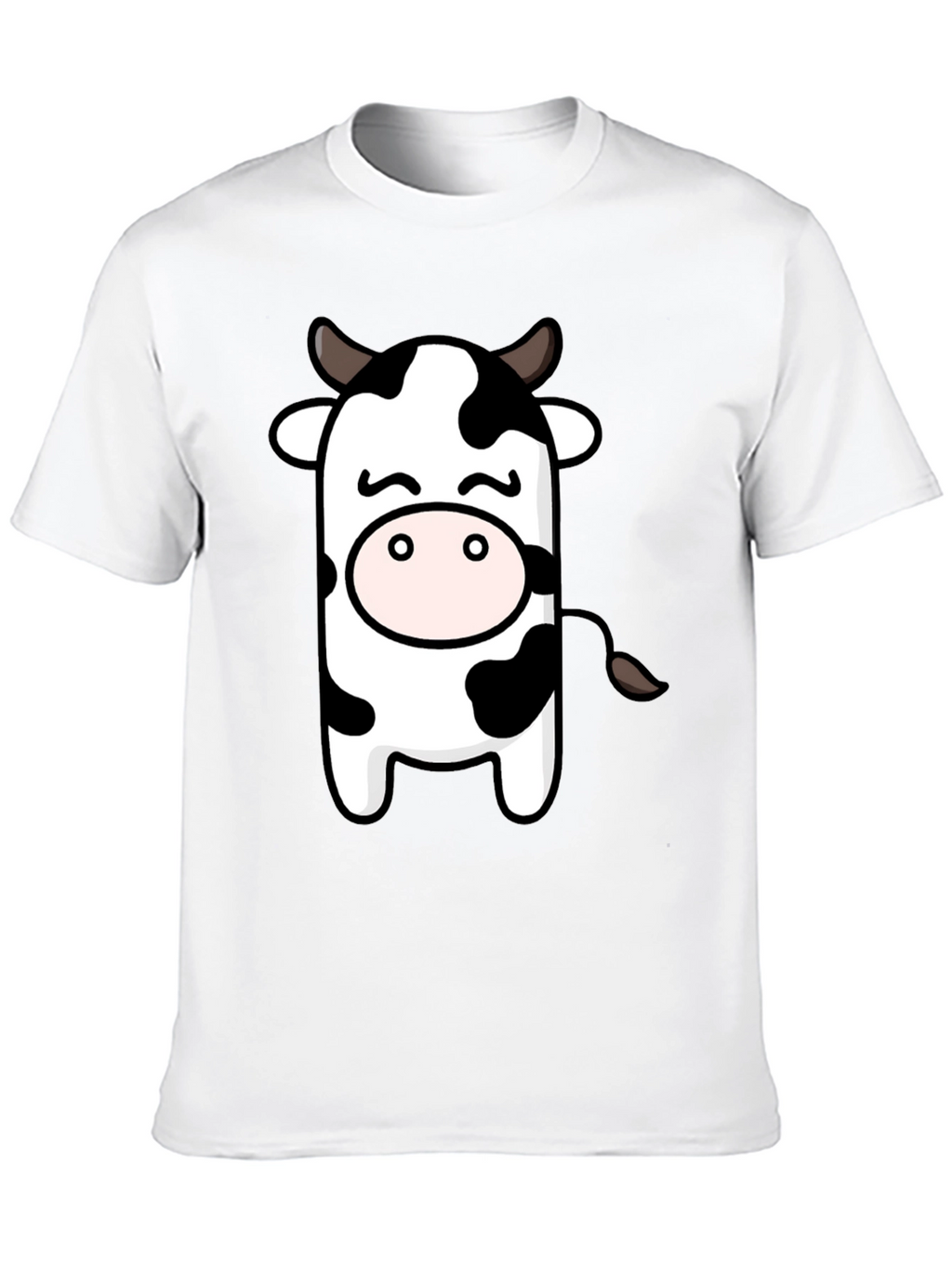 Cute Cow Graphic Black T-Shirt
