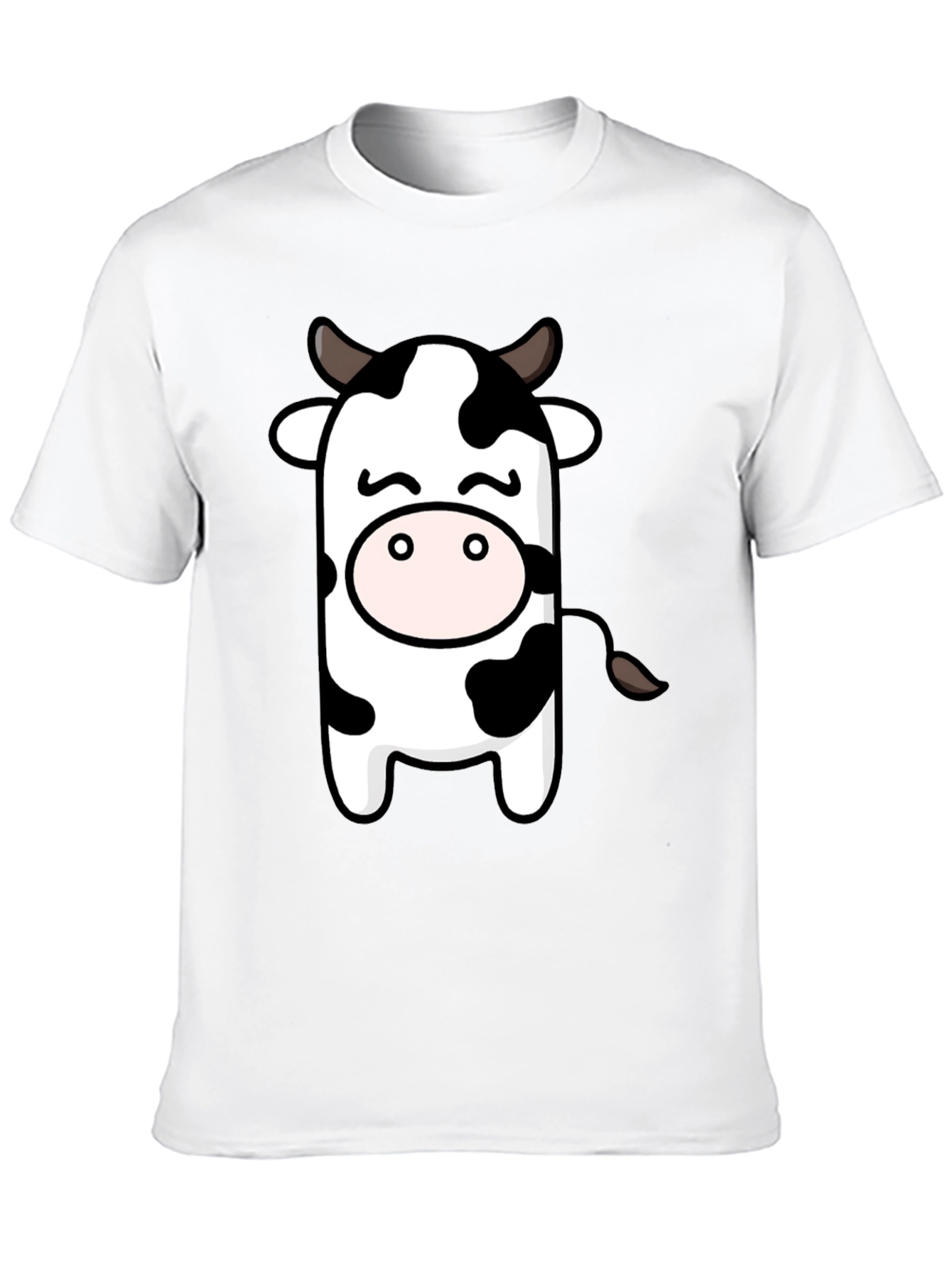 Cute Cow Graphic Black T-Shirt