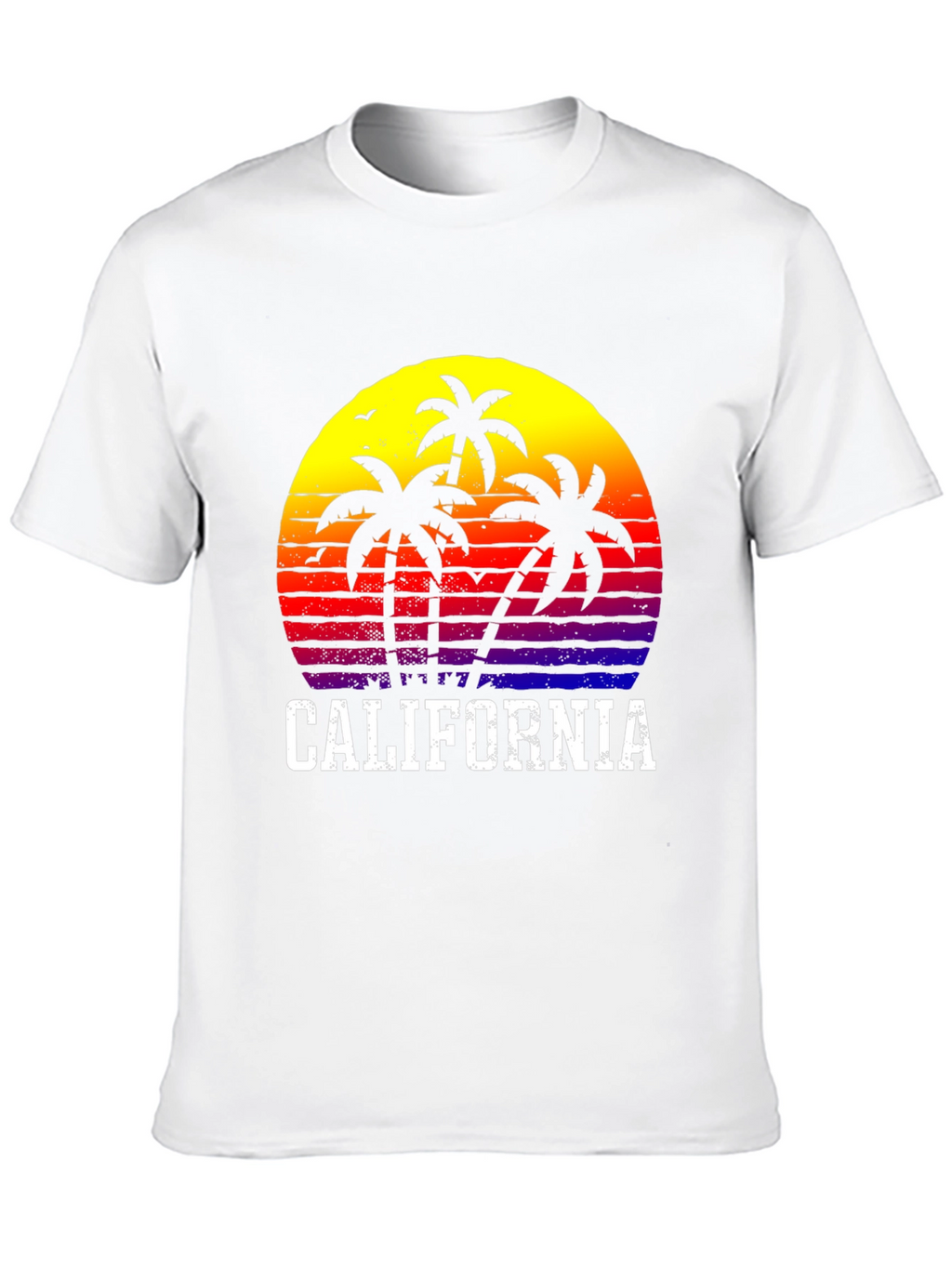 California Sunset Palm Tree Graphic T-Shirt
