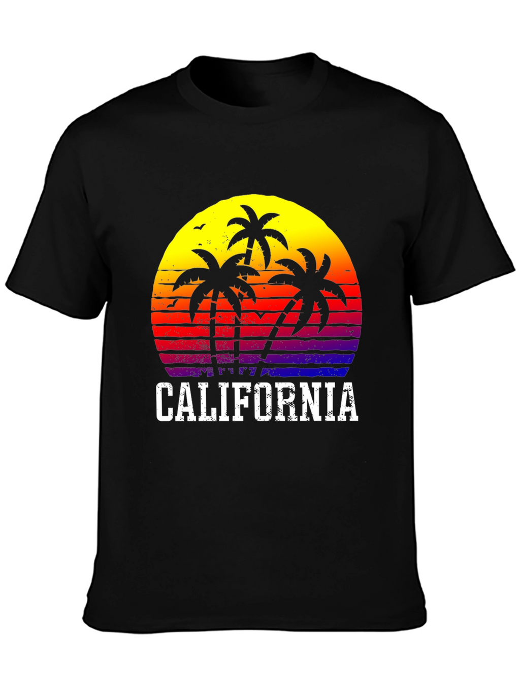 California Sunset Palm Tree Graphic T-Shirt