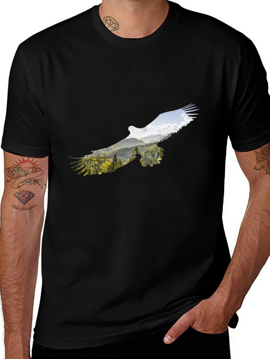 Eagle Mountain Graphic Black T-Shirt