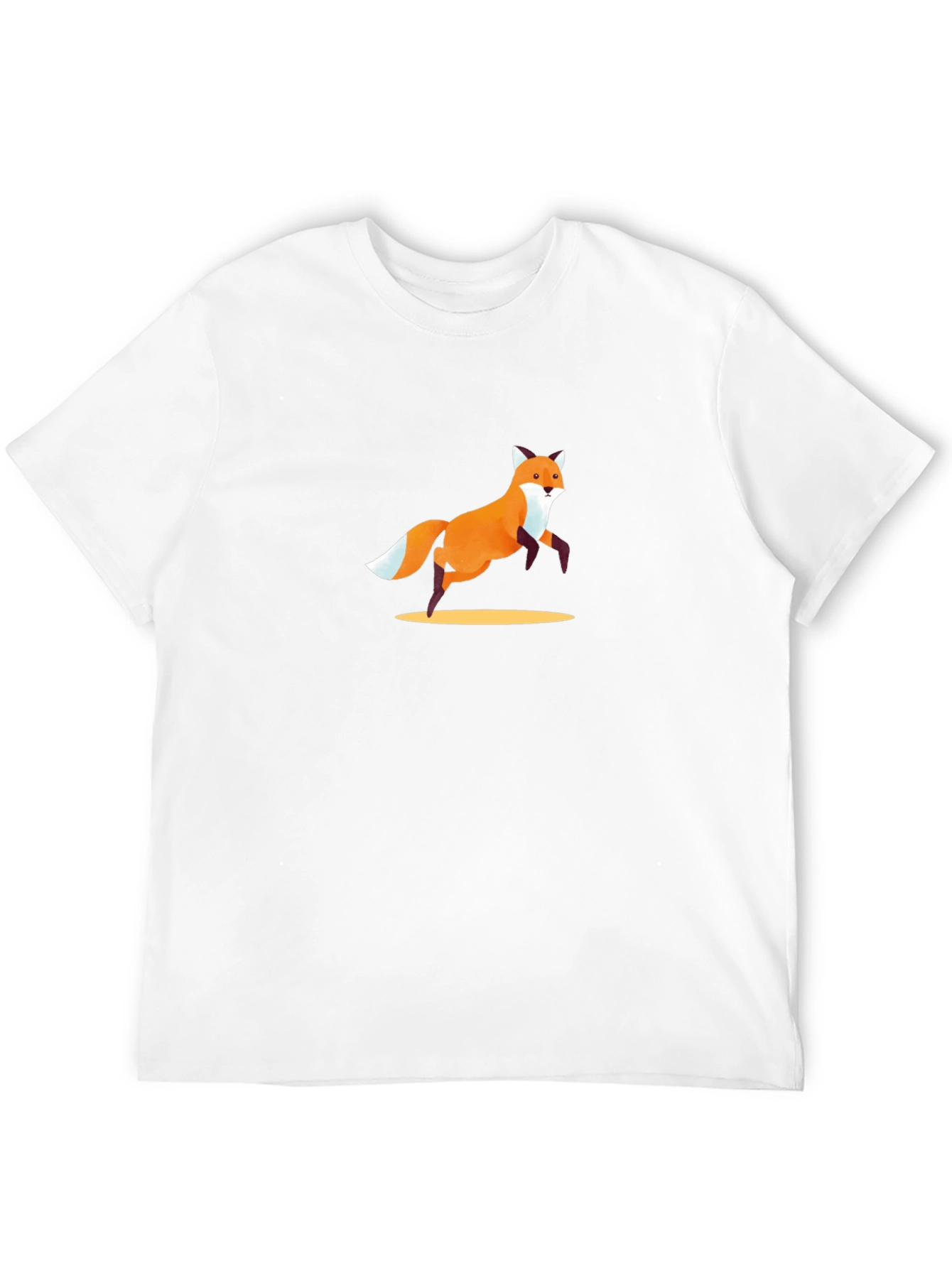 Fox Graphic Tee - Black Cotton Casual T-Shirt