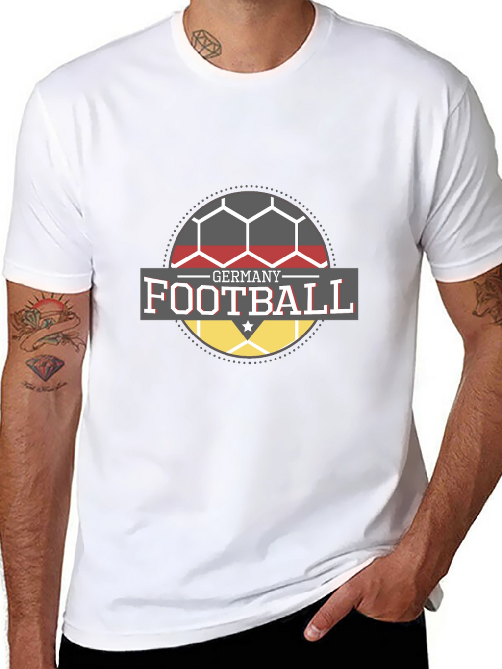Germany Football T-Shirt - Black Soccer Fan Tee