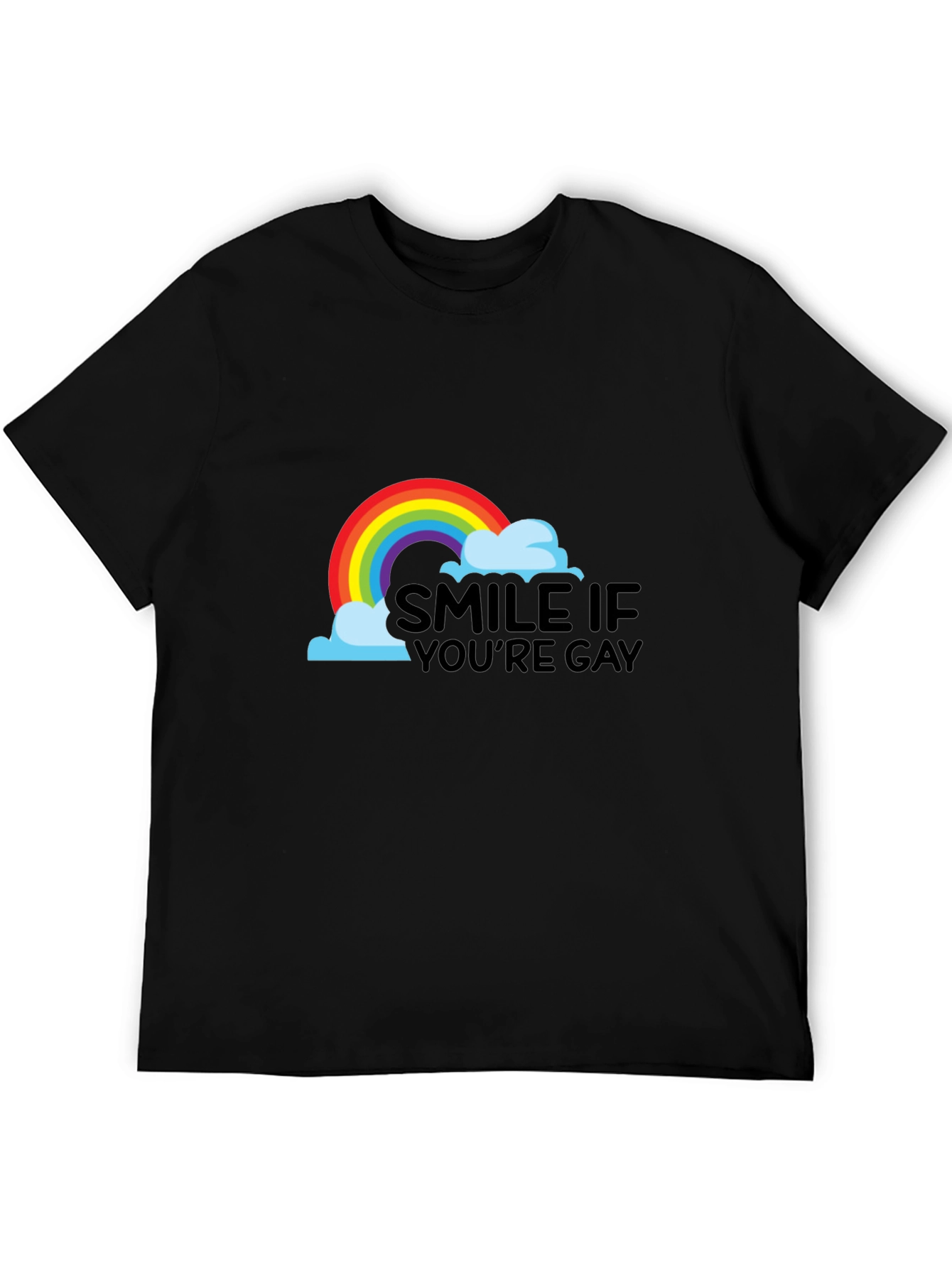 Smile If Youre Gay Pride T-Shirt - Rainbow Graphic Tee