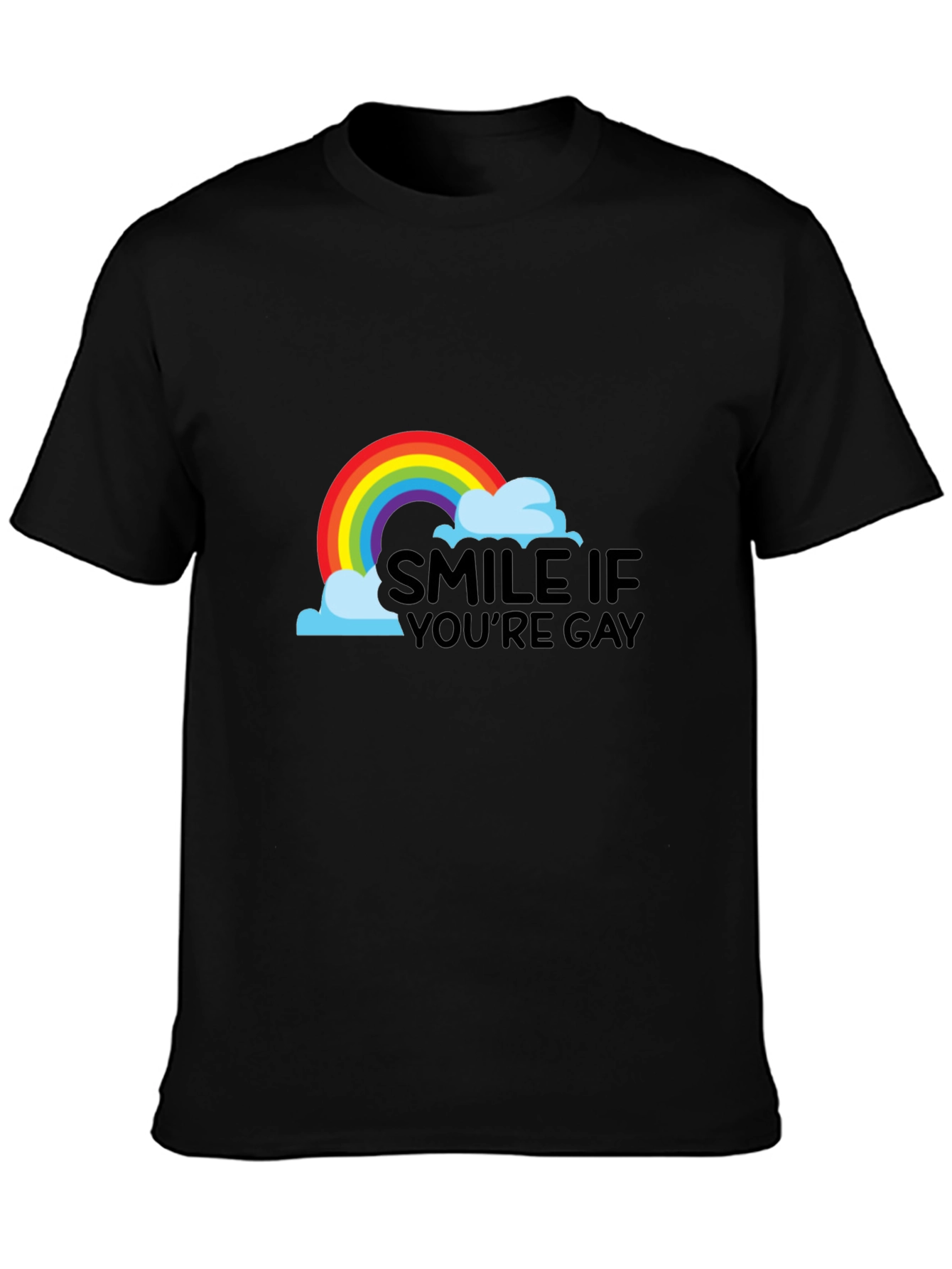 Smile If Youre Gay Pride T-Shirt - Rainbow Graphic Tee