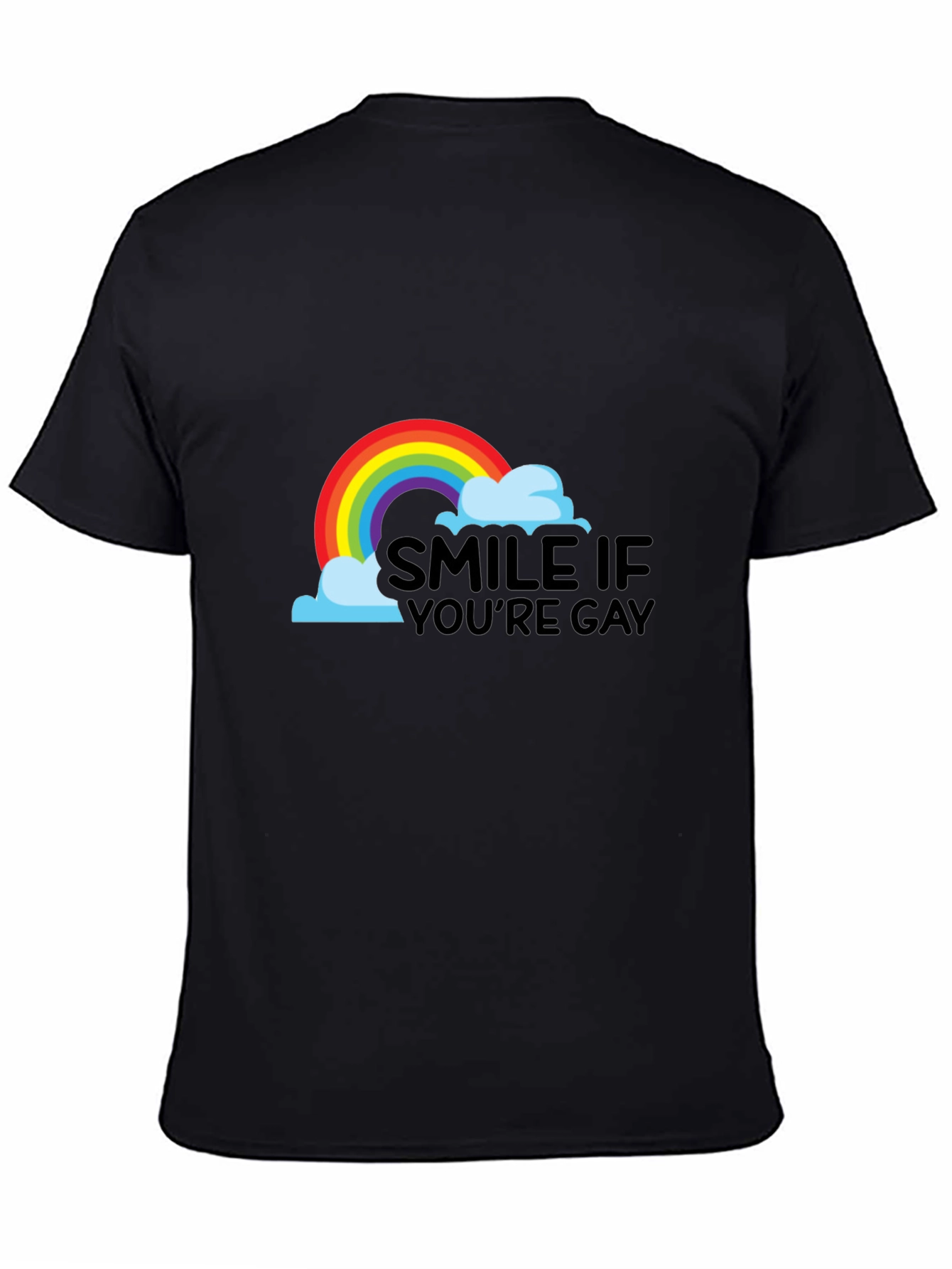 Smile If Youre Gay Pride T-Shirt - Rainbow Graphic Tee
