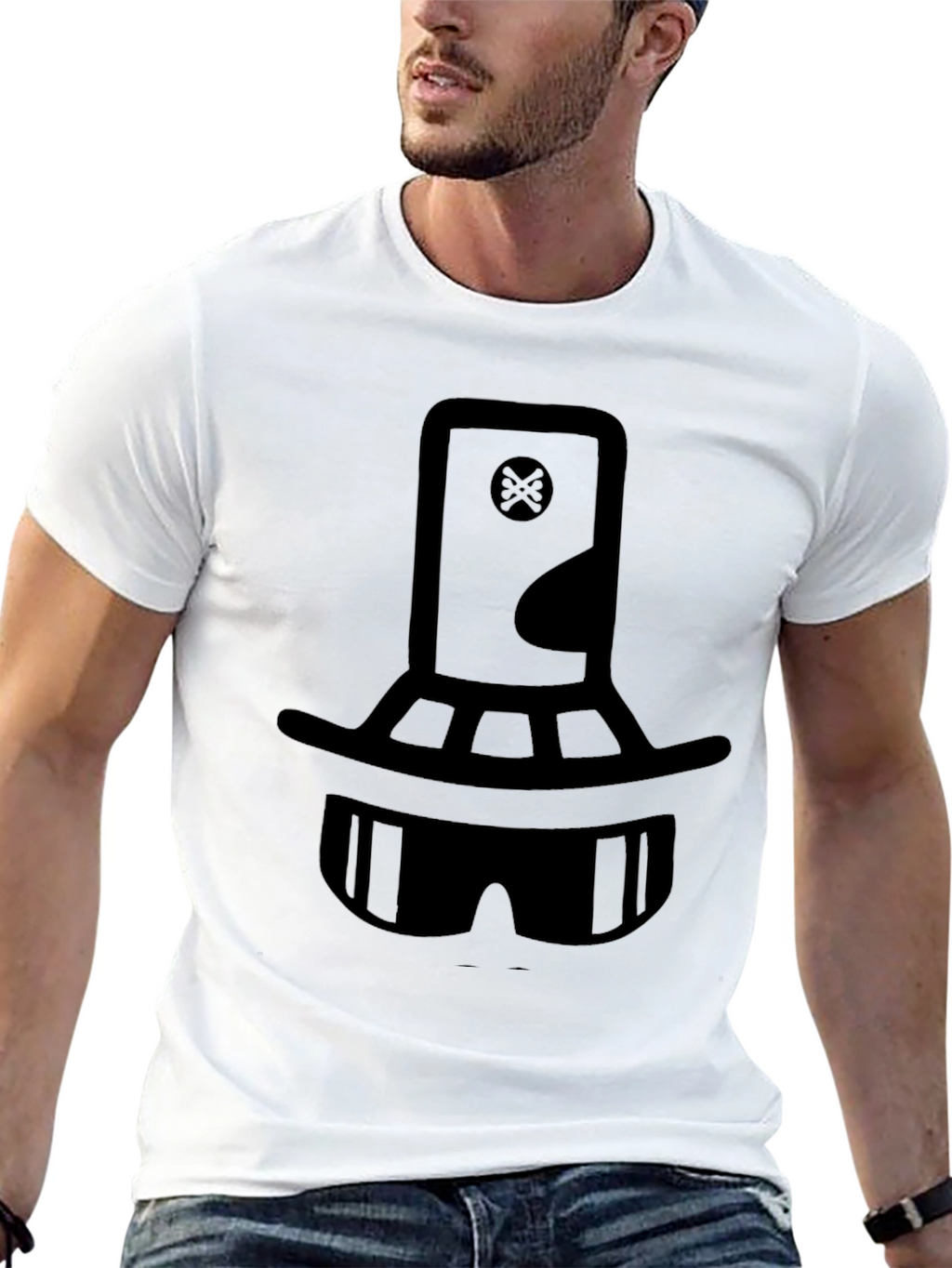 Cool Black Graphic Tee - The Hat Man