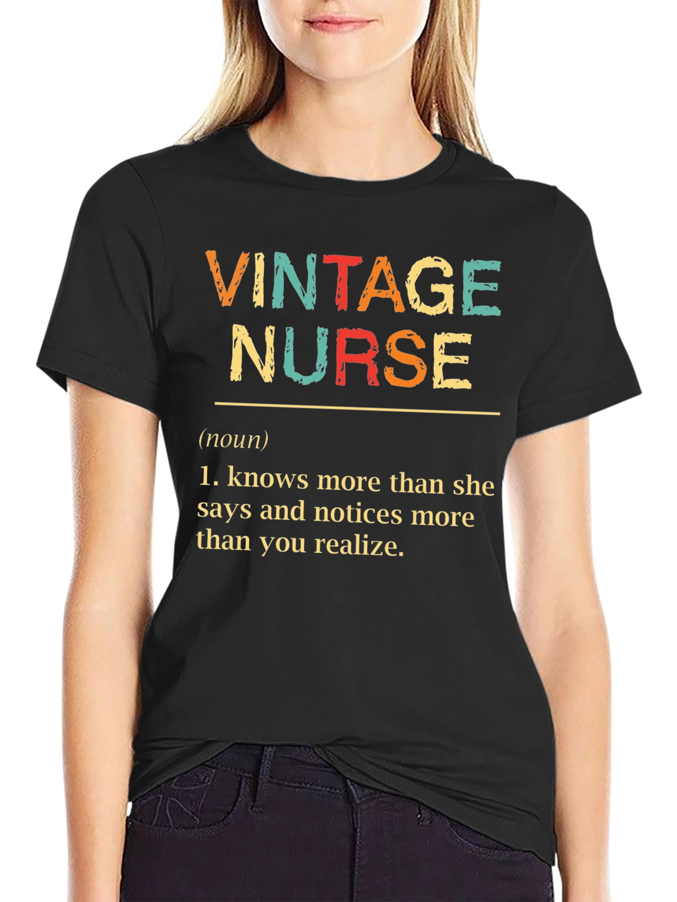 Vintage Nurse T-Shirt: Definition of a Hero