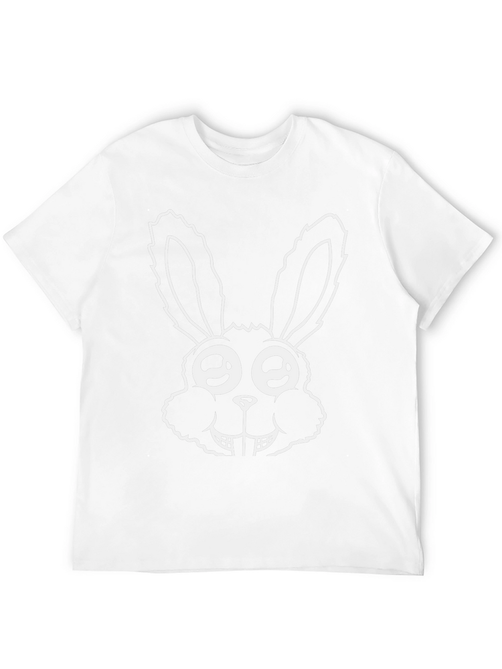 Funny Bunny Graphic Tee - Black Cotton T-Shirt