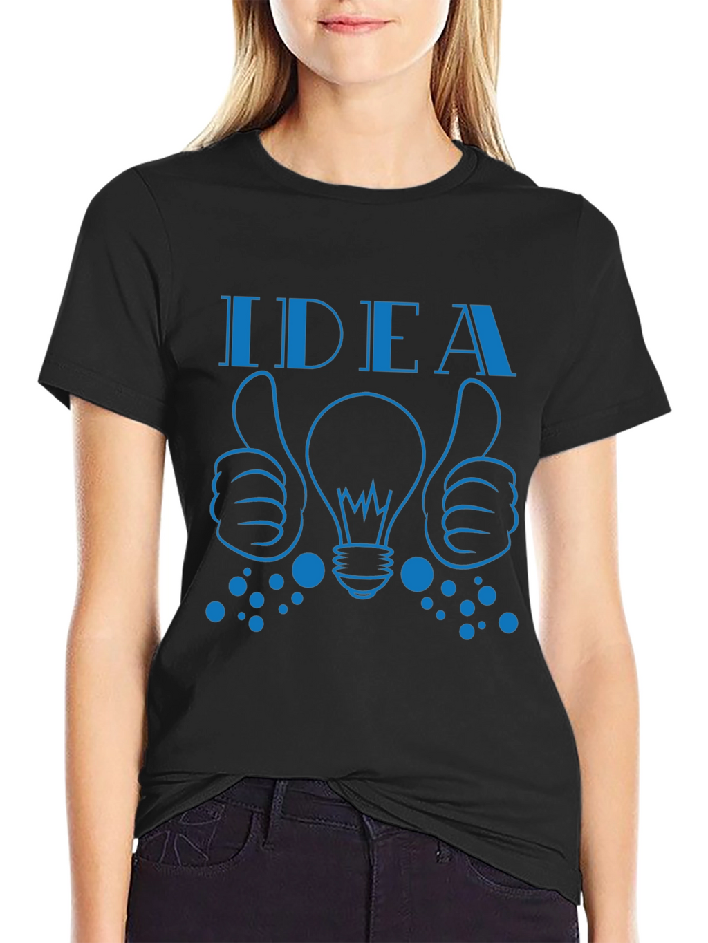 Idea Lightbulb Thumbs Up Graphic T-Shirt