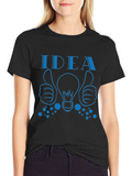 Idea Lightbulb Thumbs Up Graphic T-Shirt