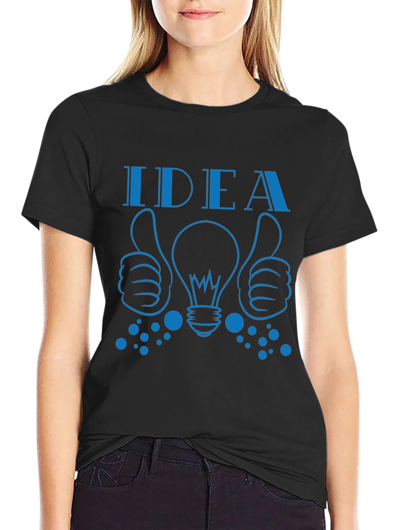 Idea Lightbulb Thumbs Up Graphic T-Shirt
