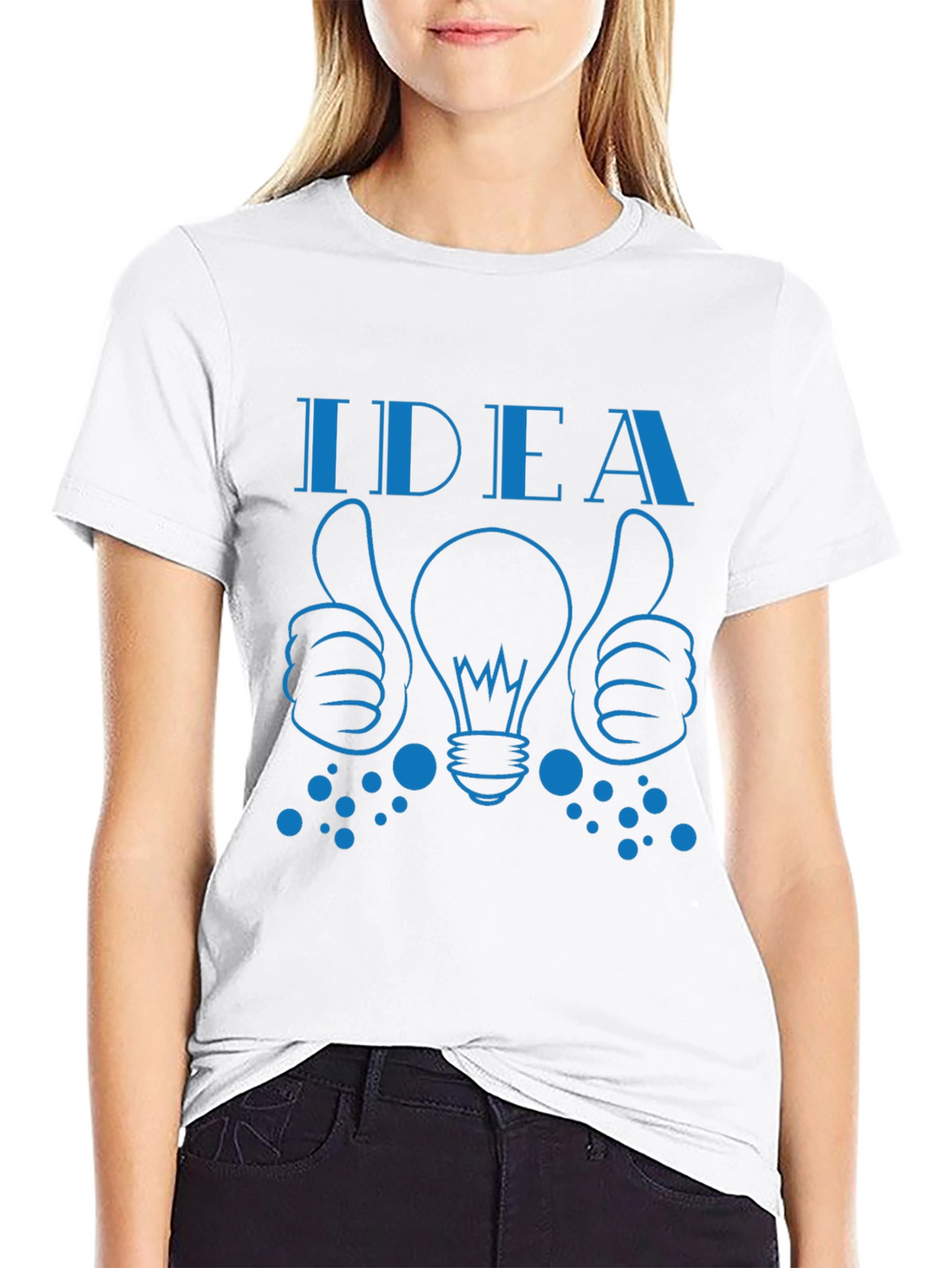 Idea Lightbulb Thumbs Up Graphic T-Shirt