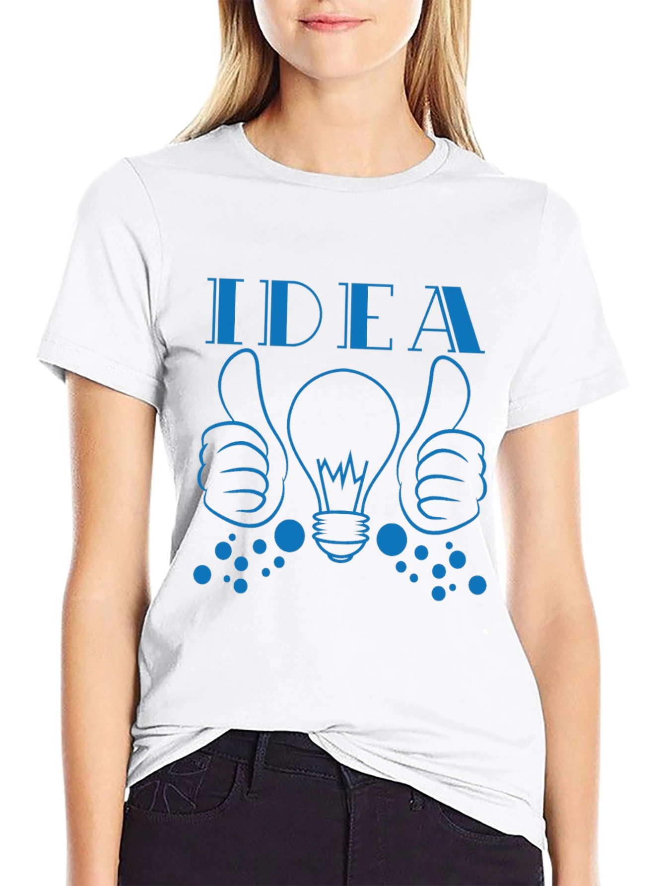 Idea Lightbulb Thumbs Up Graphic T-Shirt