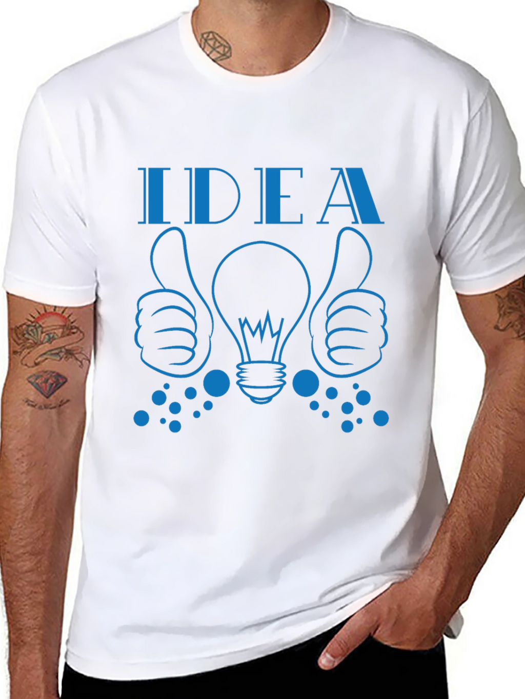 Idea Lightbulb Thumbs Up Graphic T-Shirt