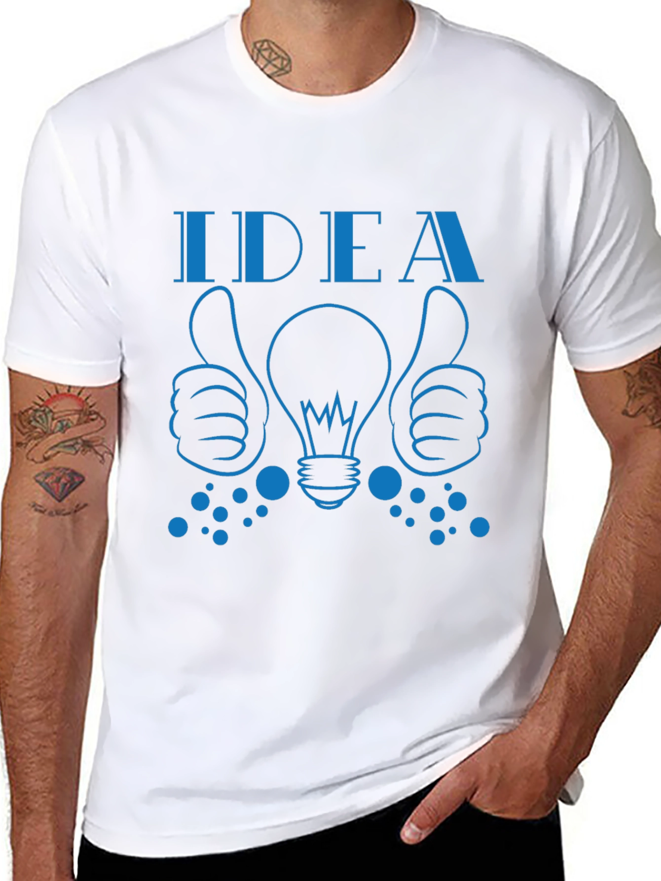 Idea Lightbulb Thumbs Up Graphic T-Shirt