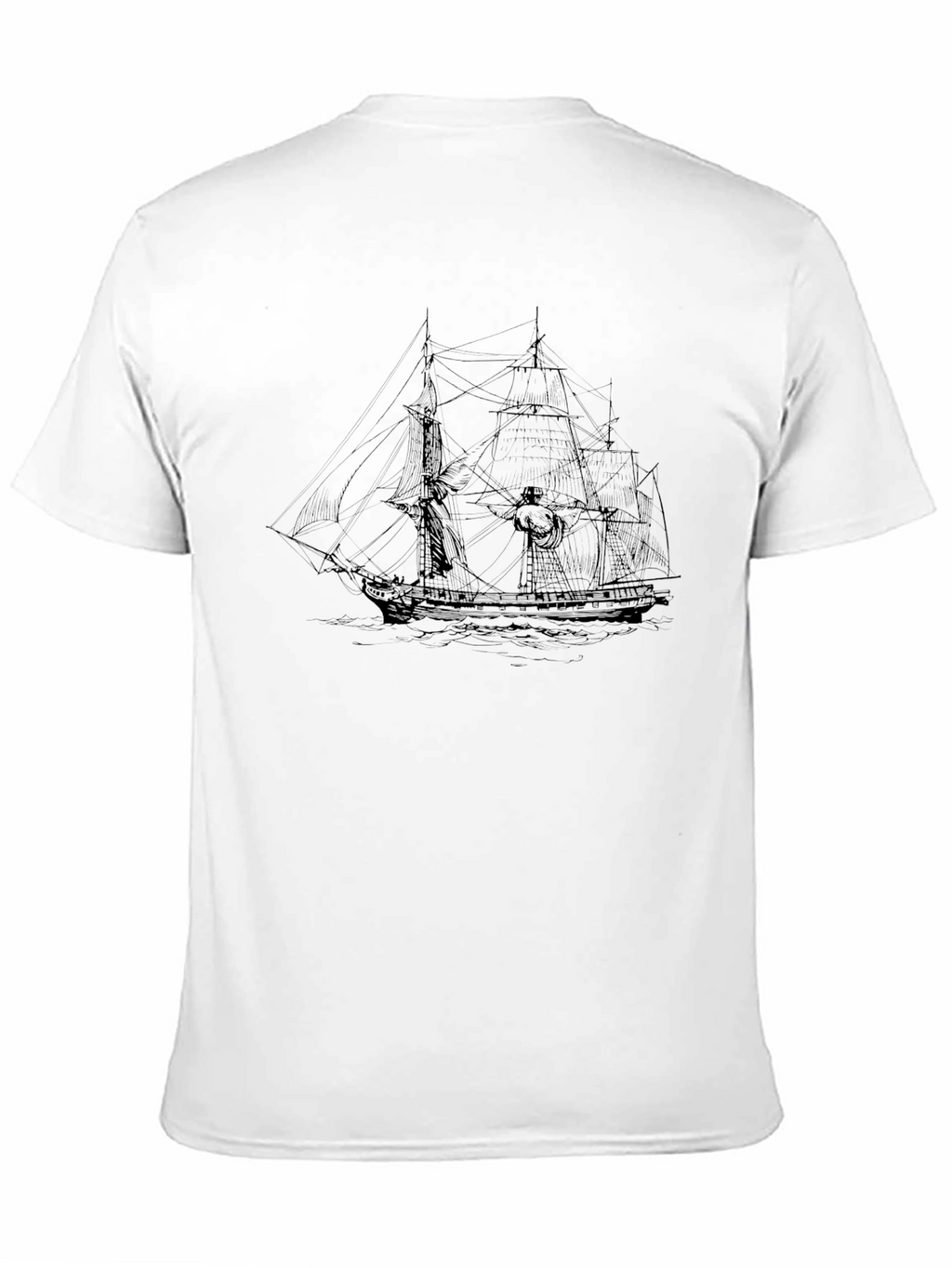 Classic Ship Graphic T-Shirt - Black