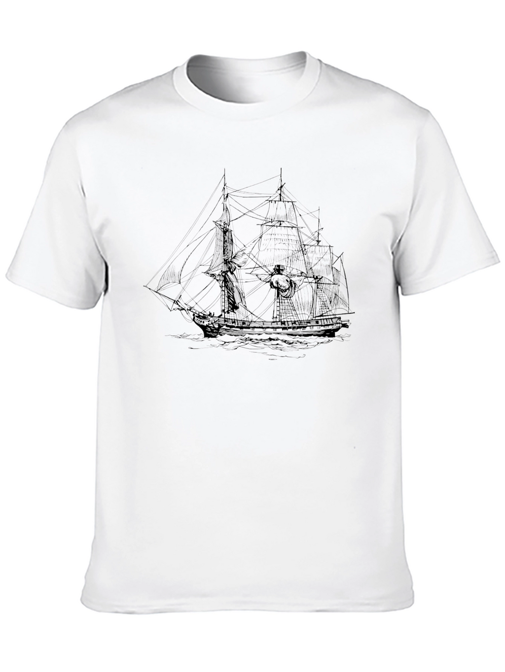 Classic Ship Graphic T-Shirt - Black