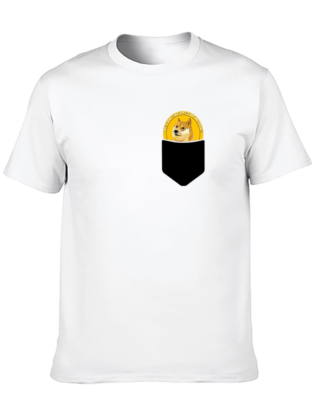 Doge Coin Pocket Tee - Black