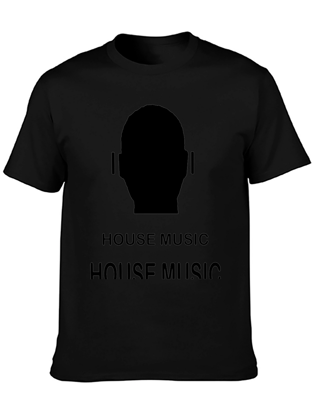 House Music Silhouette Tee - Black