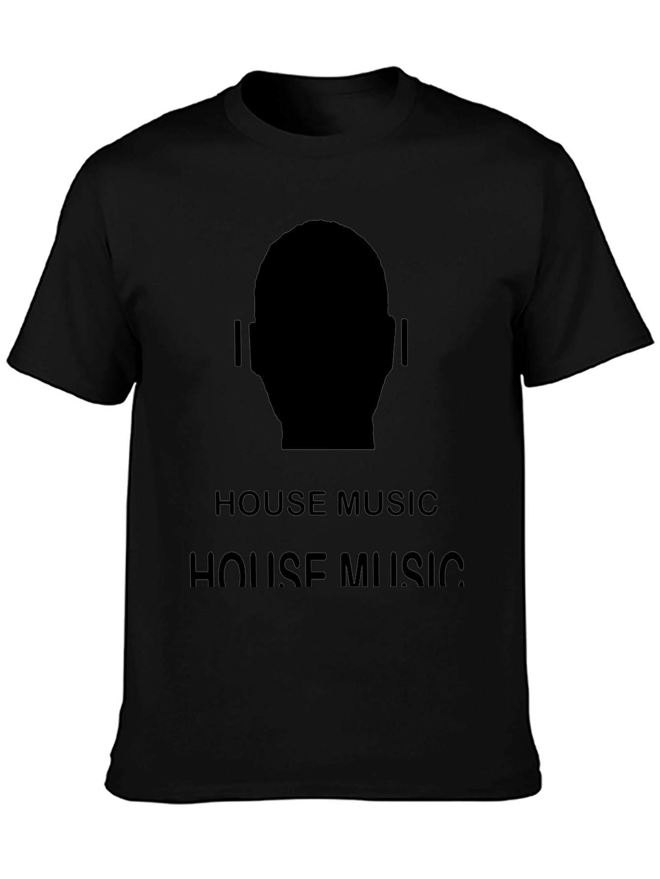 House Music Silhouette Tee - Black