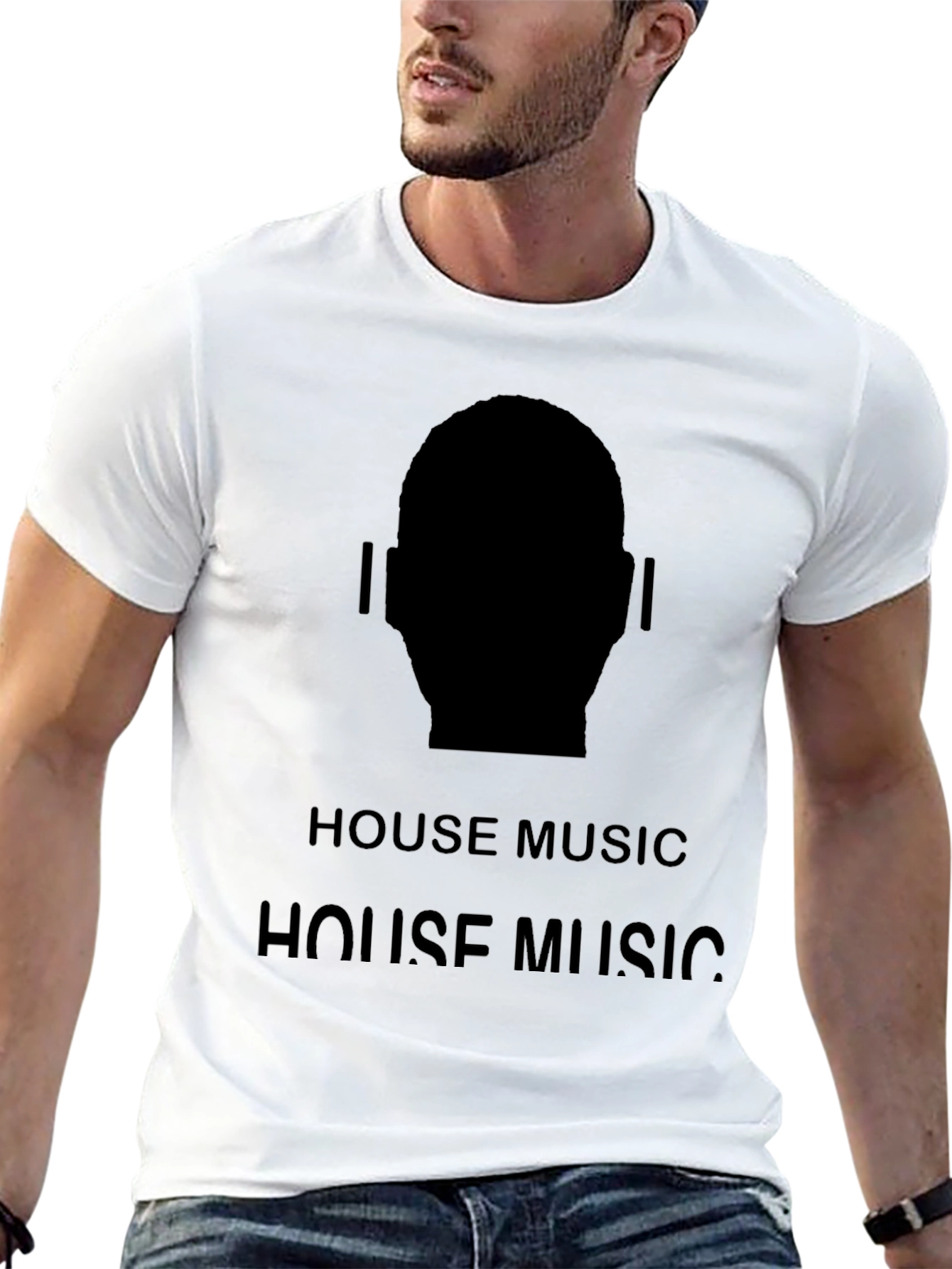 House Music Silhouette Tee - Black