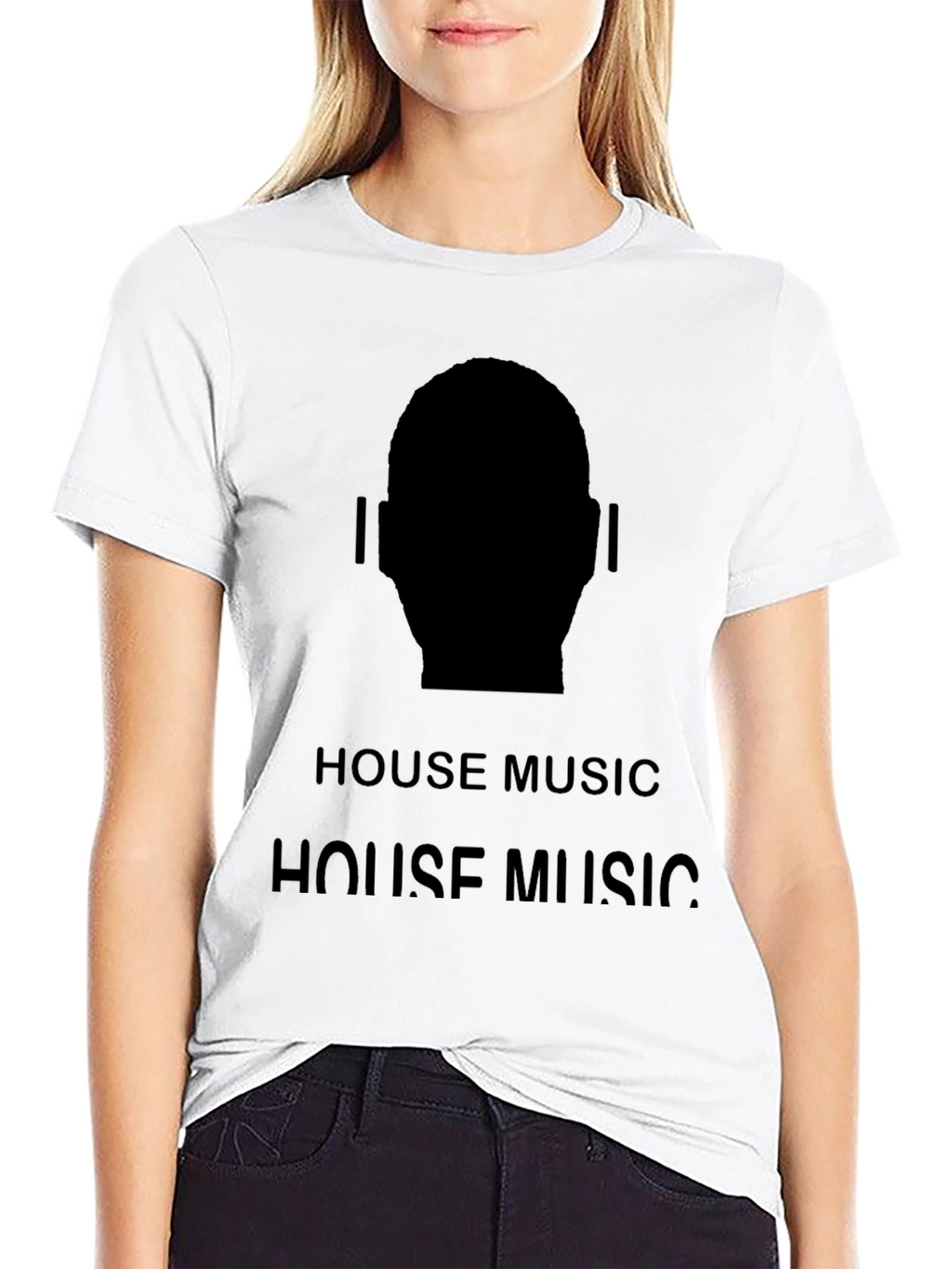 House Music Silhouette Tee - Black