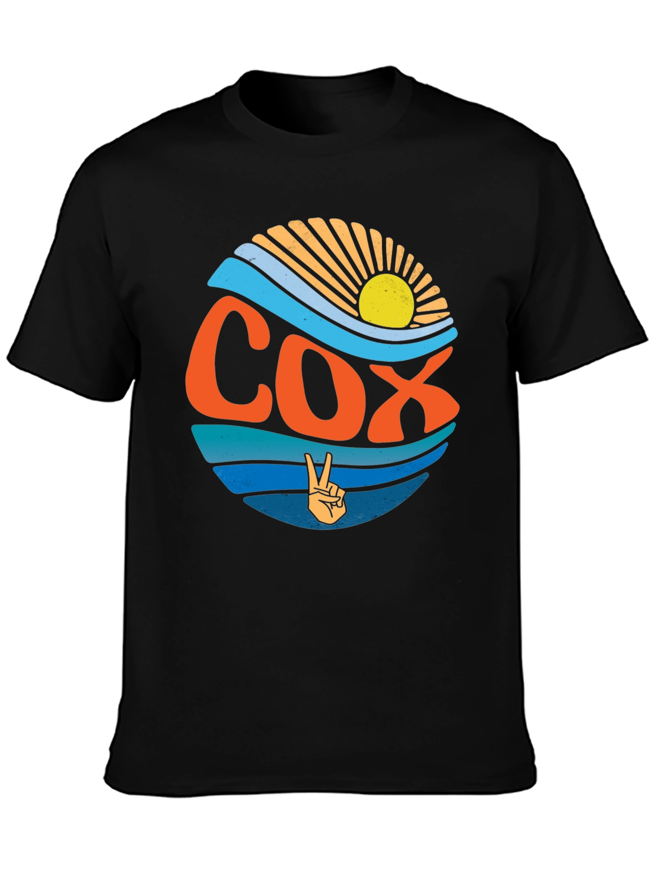 Vintage COX Peace Sign T-Shirt - Retro Summer Vibes