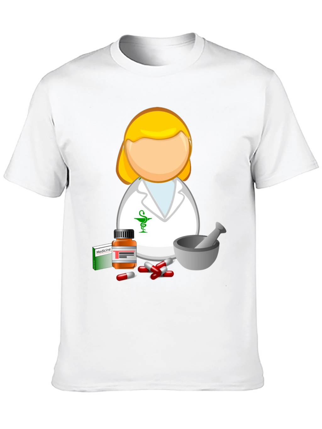 Pharmacist Cartoon T-Shirt - Medical Professional Style