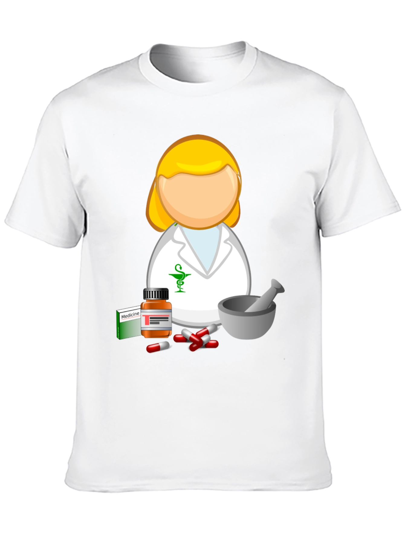 Pharmacist Cartoon T-Shirt - Medical Professional Style