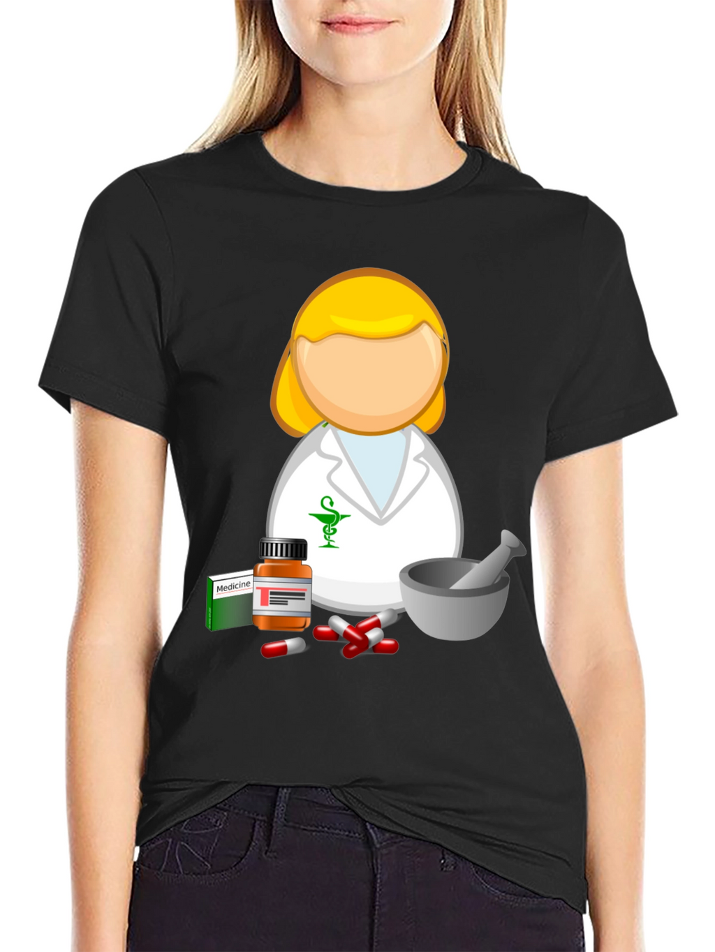Pharmacist Cartoon T-Shirt - Medical Professional Style