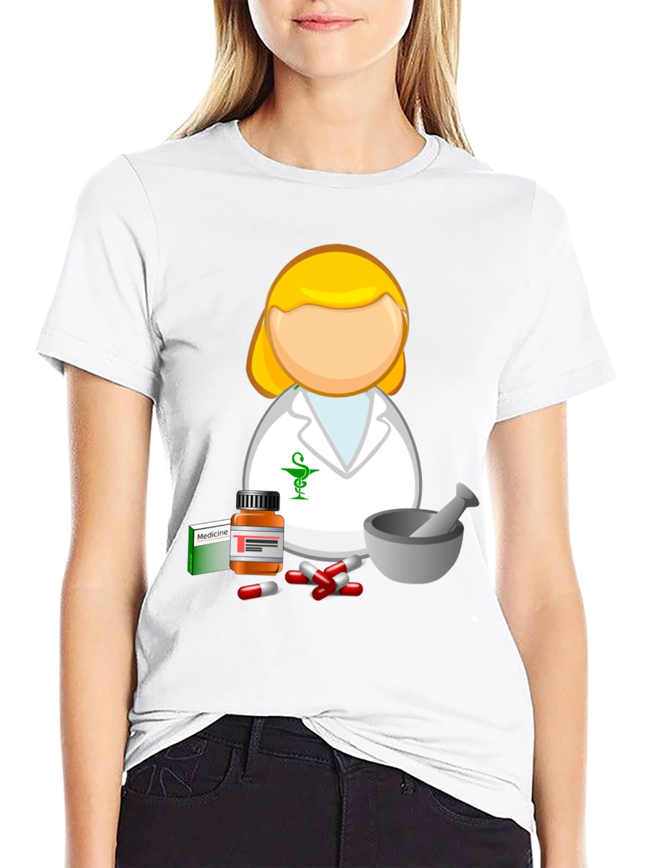 Pharmacist Cartoon T-Shirt - Medical Professional Style