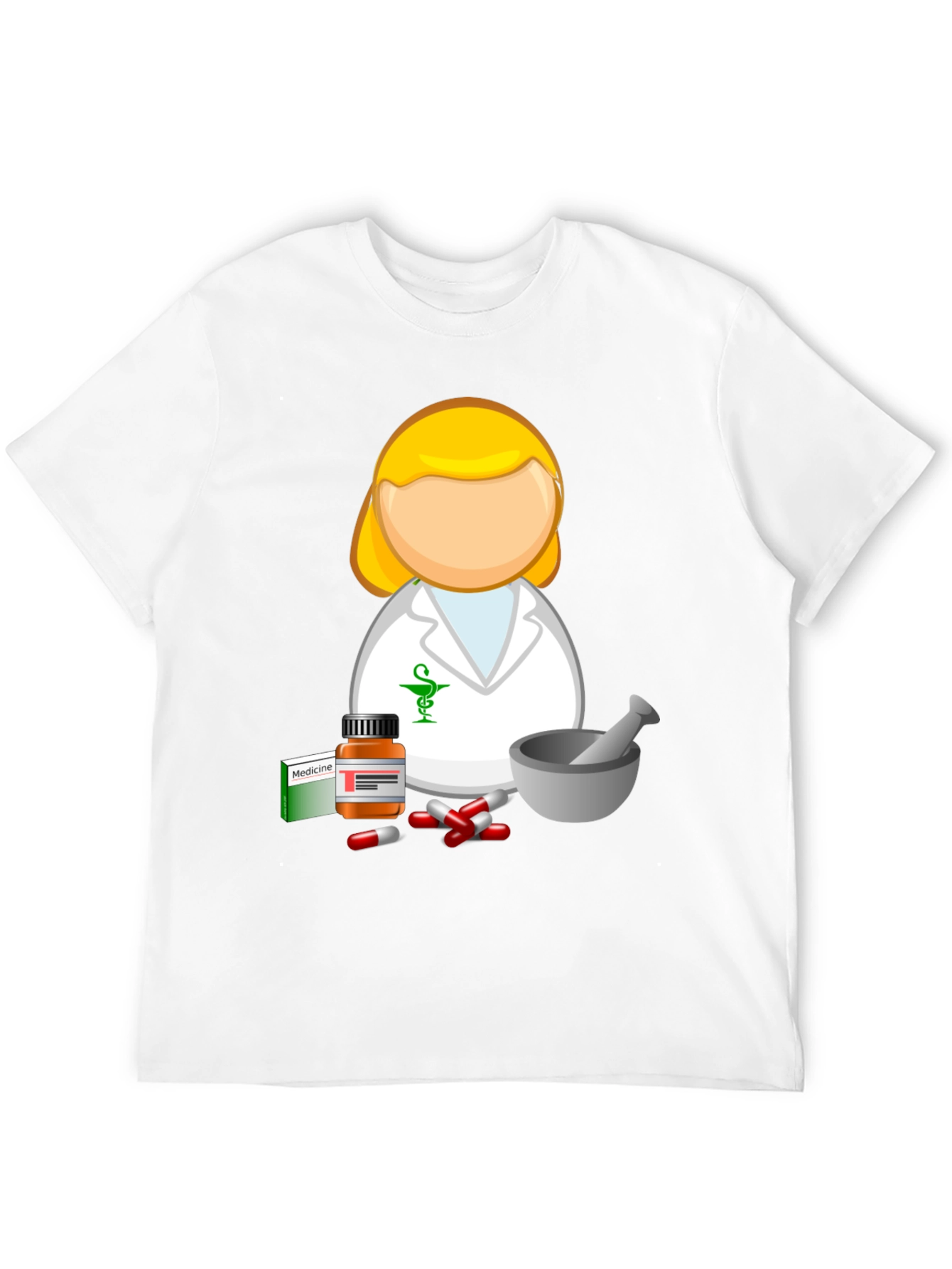 Pharmacist Cartoon T-Shirt - Medical Professional Style
