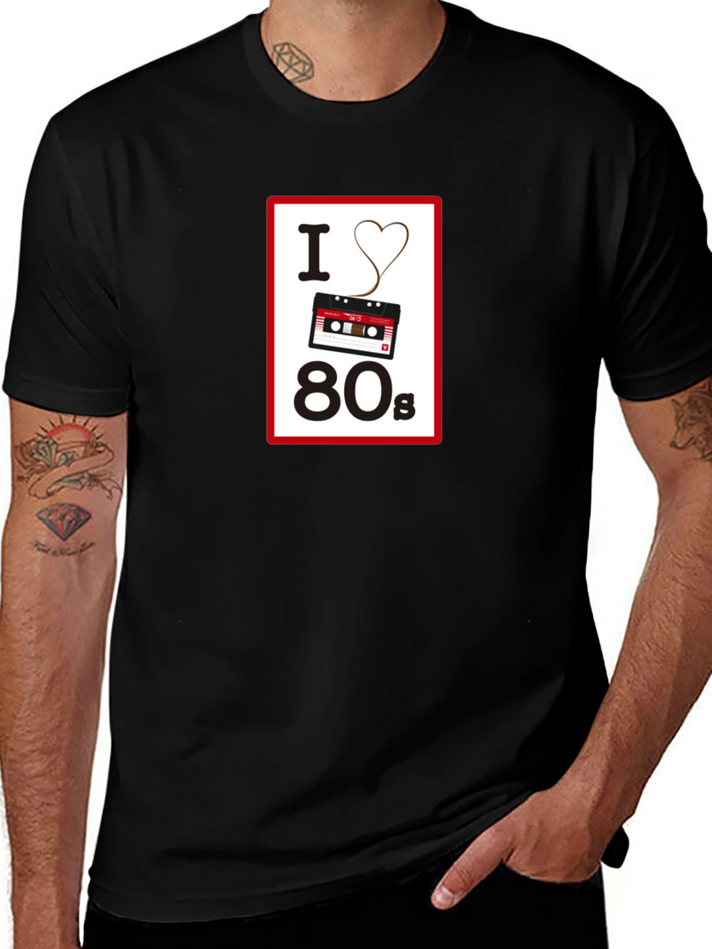 I Love the 80s Retro Cassette Tape T-Shirt