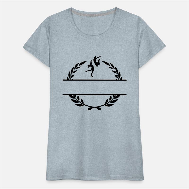 Ice dancing or figure skating in laurel wreath