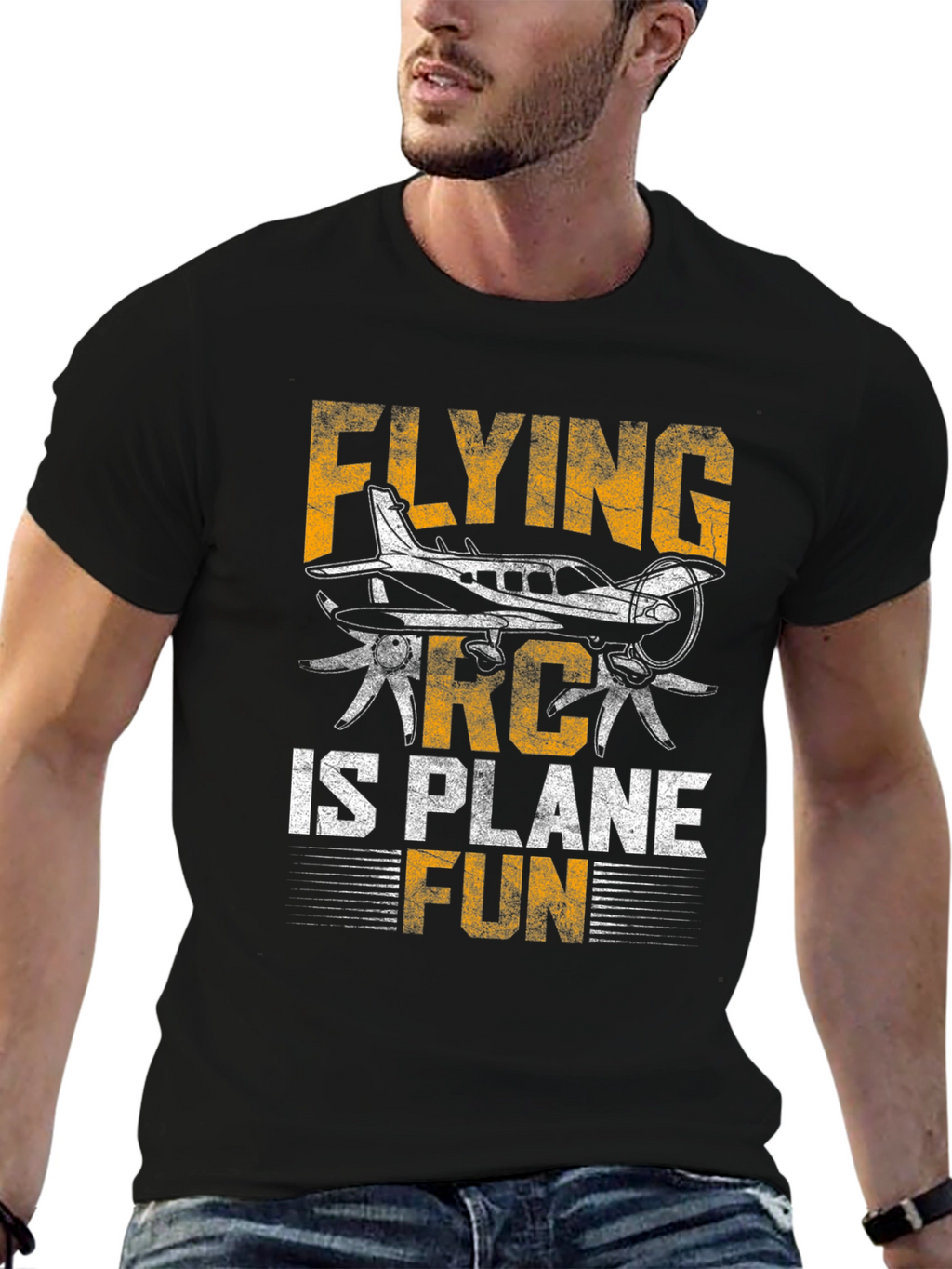 Flying RC Plane Fun Graphic Tee