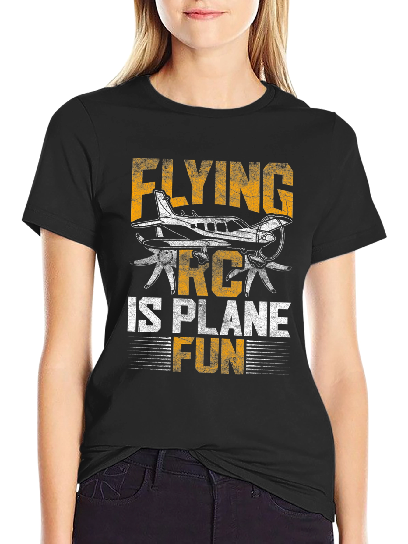 Flying RC Plane Fun Graphic Tee