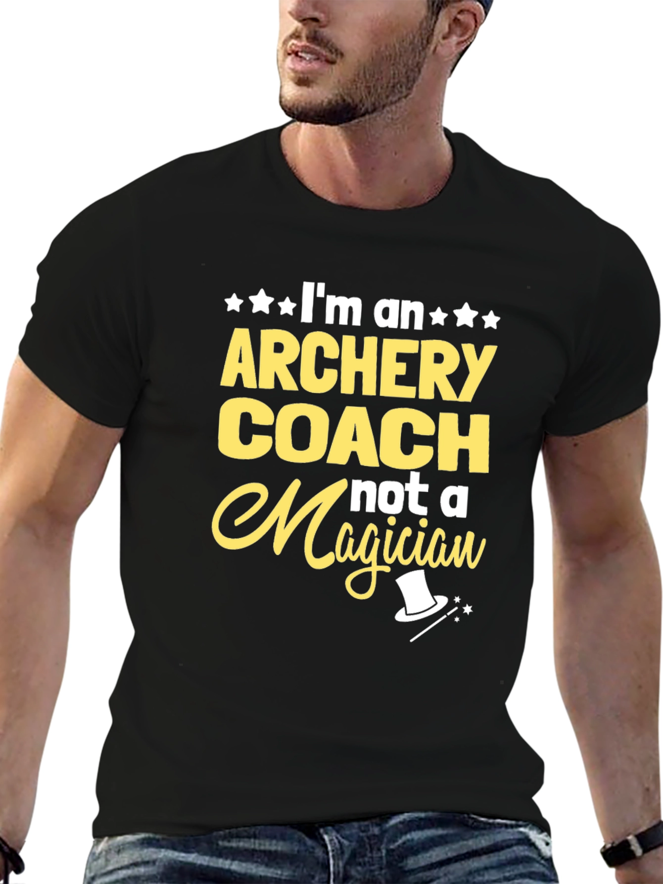 Archery Coach T-Shirt - Not A Magician Fun Tee