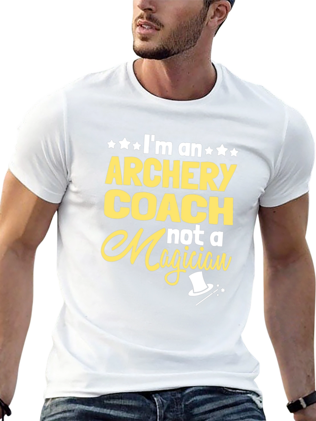 Archery Coach T-Shirt - Not A Magician Fun Tee