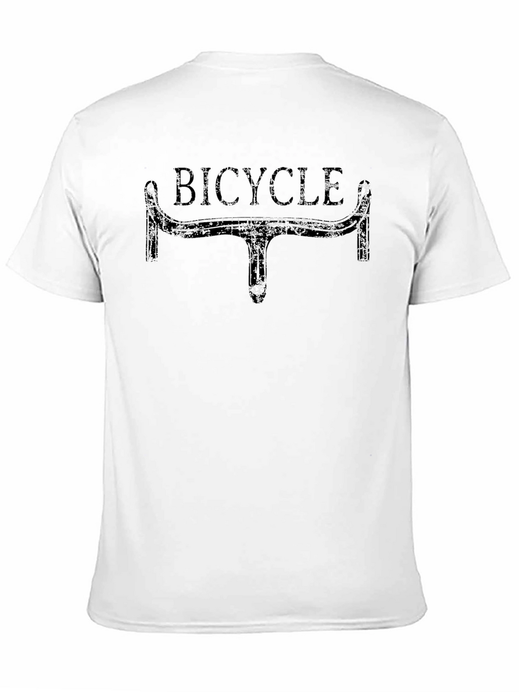 Bicycle Handlebar Graphic Tee - Black Casual T-Shirt