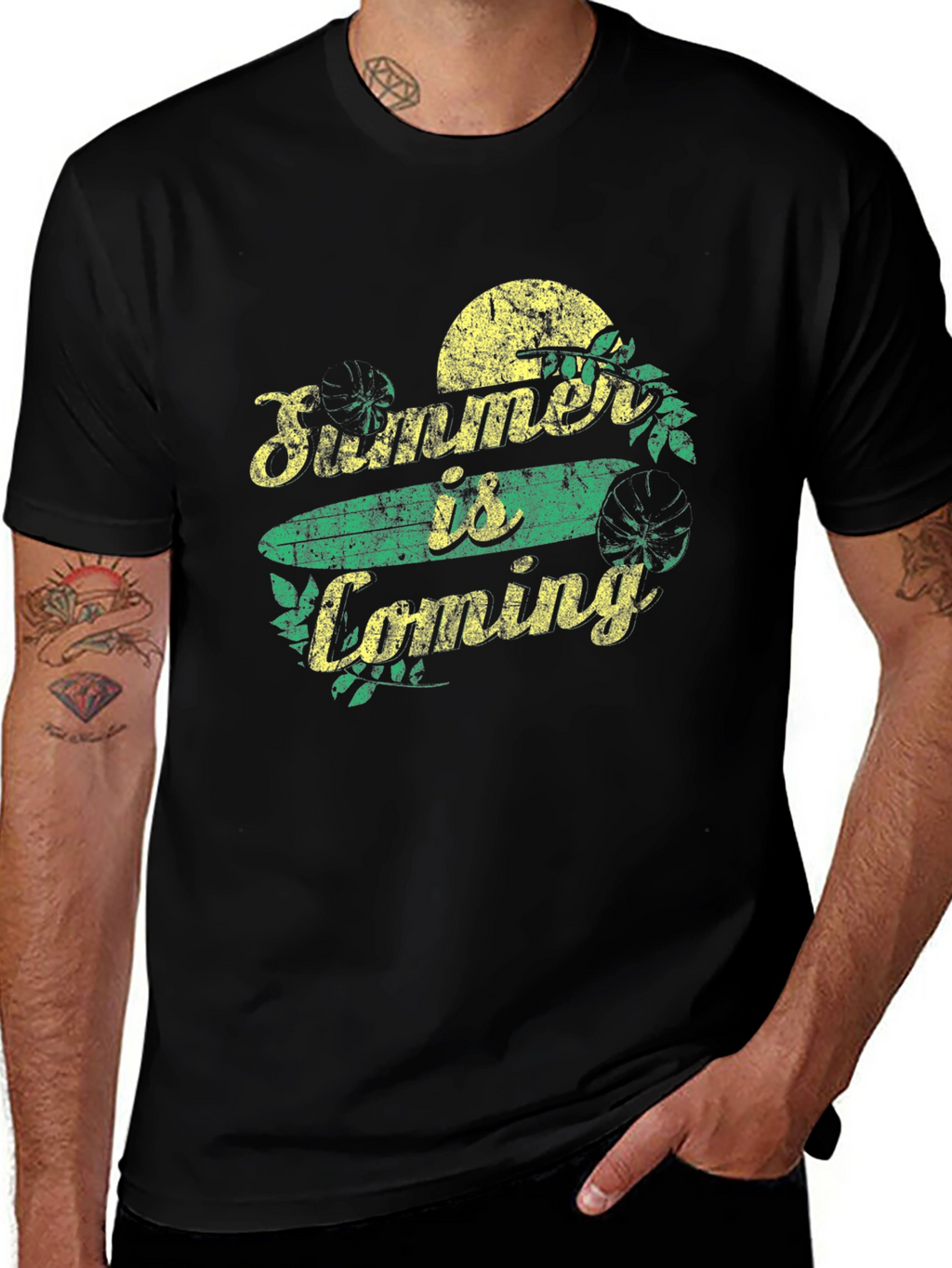 Summer is Coming Graphic T-Shirt - Black