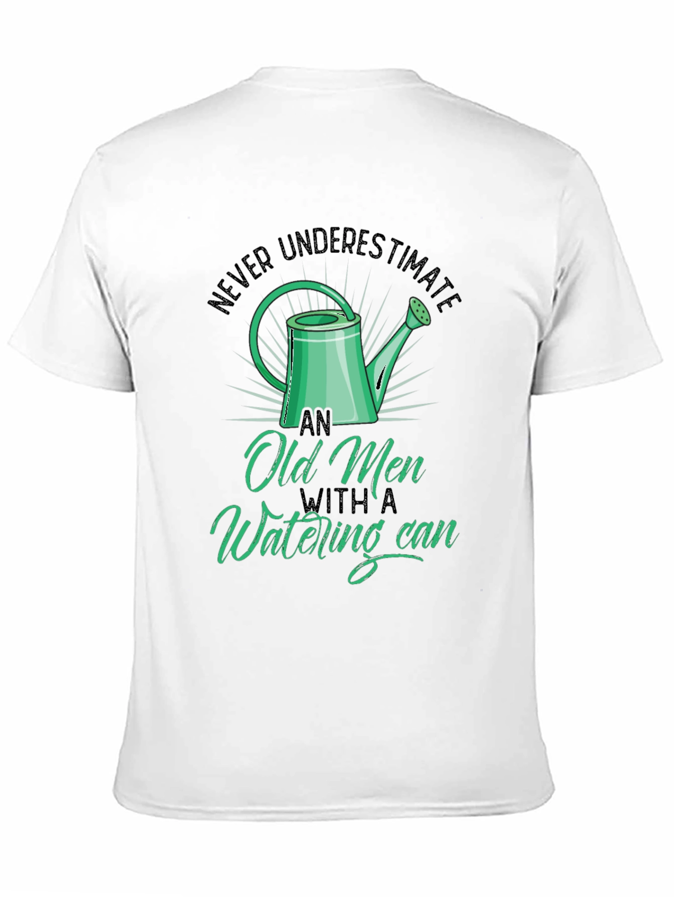 Old Men Watering Can T-Shirt - Funny Gardening Tee